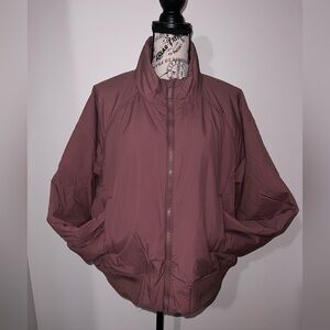 Old Navy Mauve Puffer Bomber Jacket 2X Lightweight Zip-Up Coat